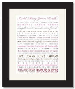 Personalised Young Girl's Print